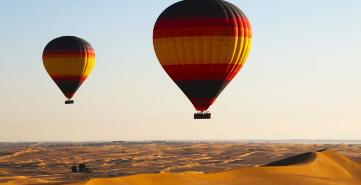 Полёт на воздушном шаре в Аравийской пустыне